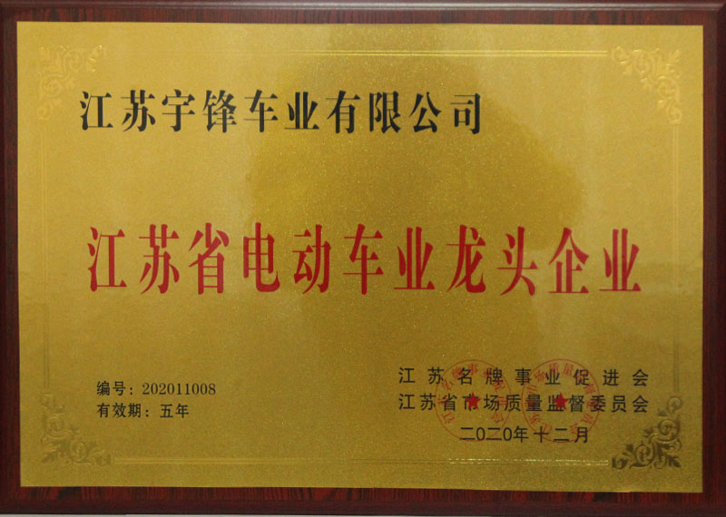 江苏省电动车业龙头企业