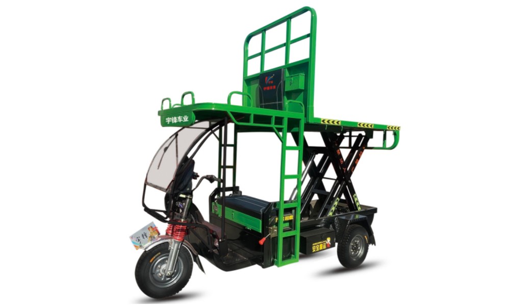 SJ-002-1平板升降车(带玻璃承重棚，可升高2m)