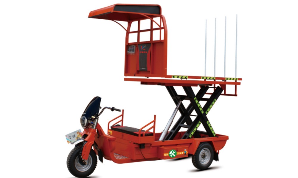 SJ-002-2平板升降车(带简易遮阳棚，可升高2m)