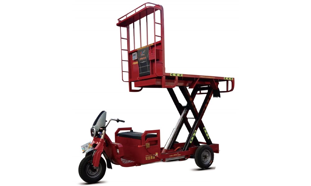 SJ-009平板升降车(带扶梯，可升高2m)